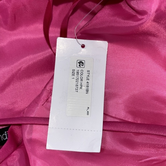 BLONDIE NITES Pink Cutout-Detail Satin A-Line Dress Size 1 NWT - Picture 11 of 11
